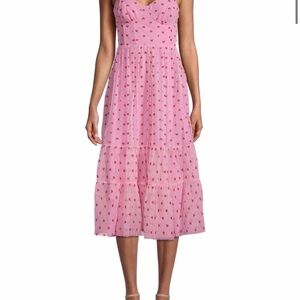 Betsey Johnson Pink Heart Midi Dress